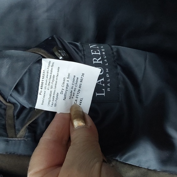 Ralph Lauren Mens Dark Gray Double-Breasted Pea Coat Wool Labrada Luxe Sz.44 - Picture 11 of 14